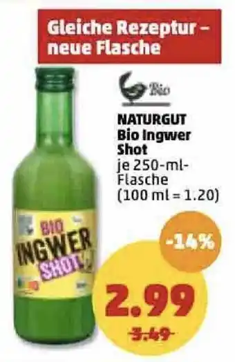 PENNY Naturgut Bio Ingwer Shot 250ml Angebot