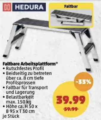 PENNY Hedura Faltbare Arbeitsplattform Angebot