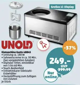 PENNY Unold Eismaschine Gusto 48845 Angebot