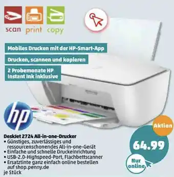 PENNY HP DeskJet 2724 All in One Drucker Angebot