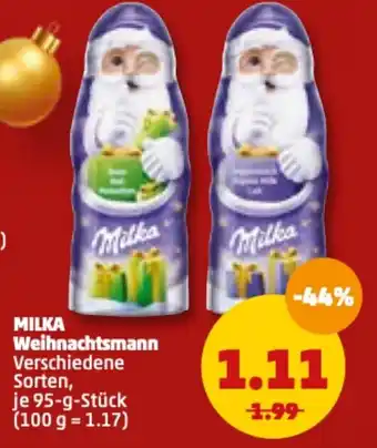 PENNY Milka Weihnachtsmann 95g Angebot