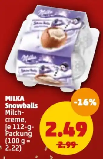 PENNY Milka Snowballs 112g Angebot