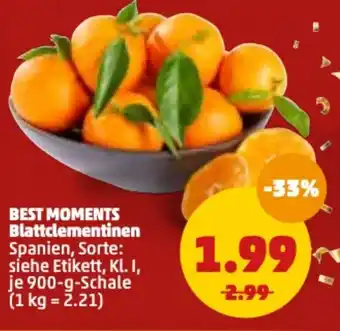 PENNY Best Moments Blattclementinen 900g Angebot