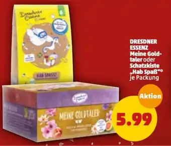 PENNY Dresdner Essenz Meine Goldtaler oder Schatzkiste Hab Spaß Angebot