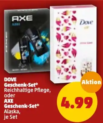 PENNY Dove Geschenk Set oder Axe Geschenk Set Angebot