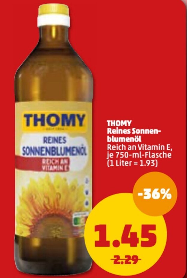 Stilvolle Thomy Sonnenblumenöl Angebot Fotos