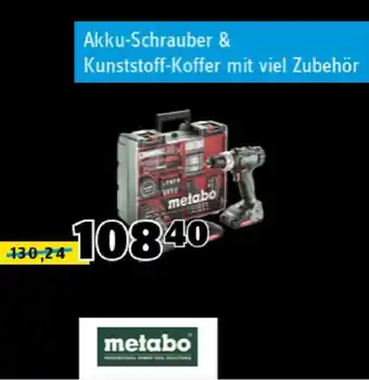 Conrad Metabo Akku Schrauber & Kunststoff Koffer mit viel Zubehör Angebot