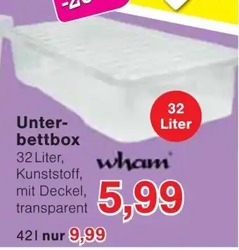 Wiglo Wunderland wham Unterbettbox 32 Liter Angebot