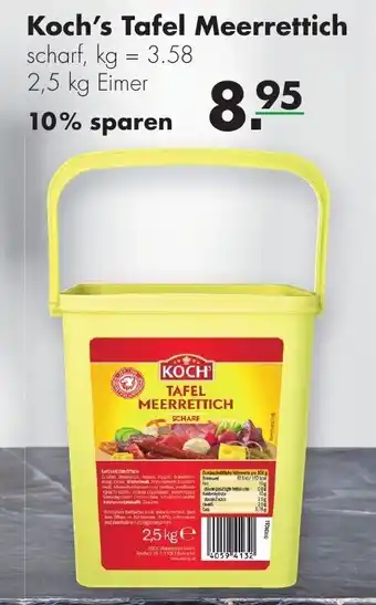 Handelshof Koch's Tafel Meerrettich 2,5kg Angebot