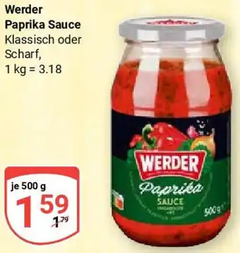 Globus Werder Paprika Sauce Angebot
