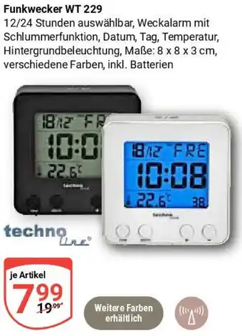 Globus techno line Funkwecker WT 229 Angebot