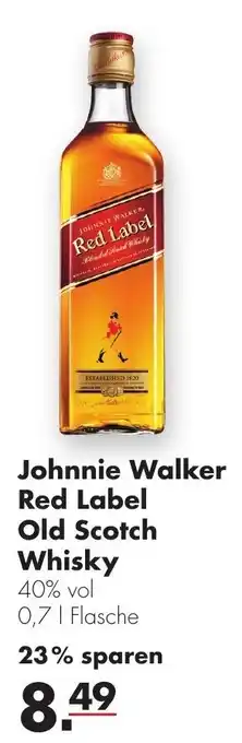 Handelshof Johnnie Walker Red Label Old Scotch Whisky 0,7L Angebot