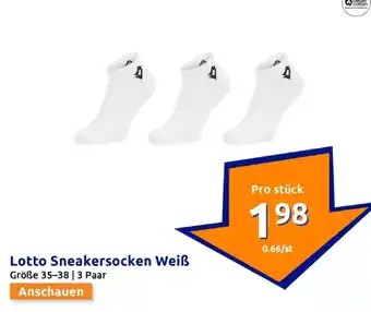 Action Lotto sneakersocken weiß Angebot