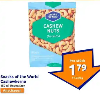 Action Snacks of the World Cashewkerne Angebot