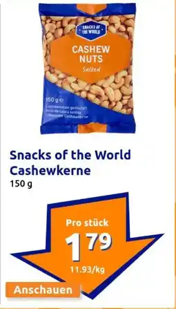 Action Snacks of the World Cashewkerne Angebot