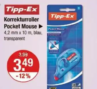 V Markt Tipp-ex korrekturroller pocket mouse Angebot