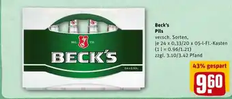 REWE Beck’s pils Angebot