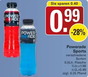 WEZ Powerade Sports Angebot