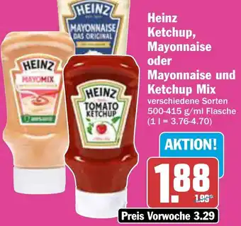 AEZ Heinz Ketchup, Mayonnaise oder Mayonnaise und Ketchup Mix Angebot