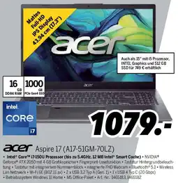 MEDIMAX acer Aspire 17 (A17-51GM-70LZ) Angebot