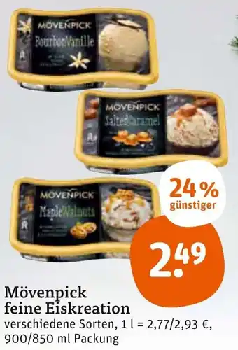 tegut Mövenpick feine Eiskreation 900/850ml Angebot