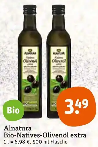 tegut Alnatura Bio Natives Olivenöl extra 500ml Angebot