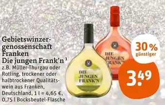 tegut Gebietswinzer genossenschaft Franken Die jungen Frank'n 0,75L Angebot