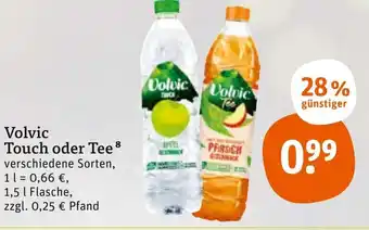 tegut Volvic Touch oder Tee 1,5L Angebot