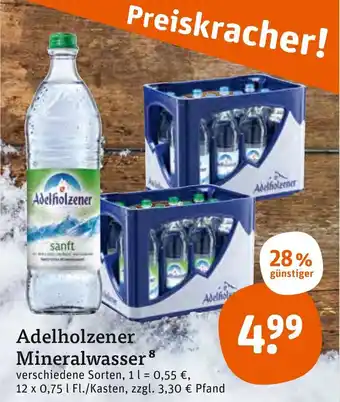 tegut Adelholzener Mineralwasser 12x0,75L Angebot