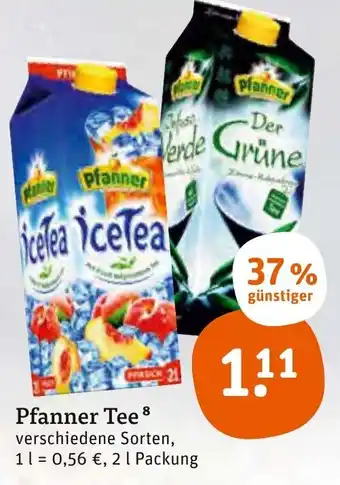 tegut Pfanner Tee 2L Angebot