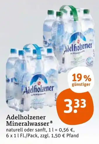 tegut Adelholzener Mineralwasser 6x1L Angebot