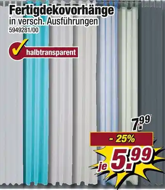 Poco Fertigdekovorhänge Angebot
