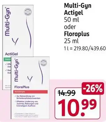 Rossmann Multi-Gyn Actigel oder Floraplus Angebot