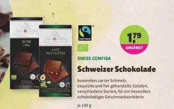 Denns BioMarkt Swiss Confisa Schweizer Schokolade 100g Angebot