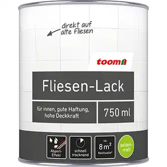 toom Baumarkt toom Fliesenlack lichtgrau seidenmatt 750 ml Angebot