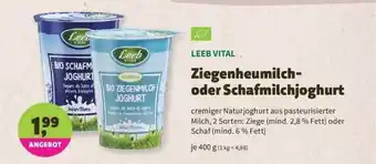 Denns BioMarkt Leeb Vital Ziegenheumilch- Oder Schafmilchjoghurt 400g Angebot