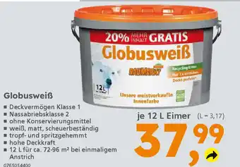 Globus Baumarkt Globusweiß Angebot