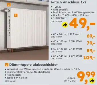 Globus Baumarkt 2 Dämmtapete alubeschichtet Angebot