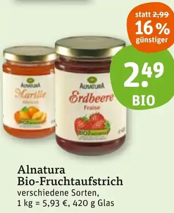 tegut Alnatura Bio-Fruchtaufstrich Angebot