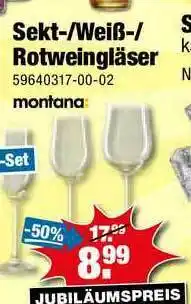 SB Lagerkauf Sekt- Oder Weiß- Oder Rotweingläser Angebot