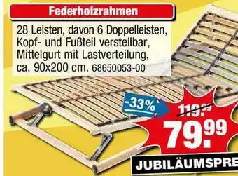 SB Lagerkauf Federholzrahmen Angebot