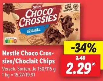 Lidl Nestlé Choco Crossies/Choclait Chips Angebot