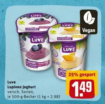 REWE Luve lupinen joghurt Angebot