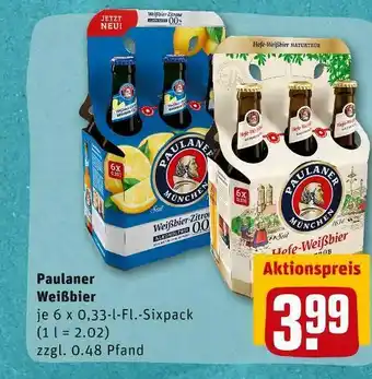 REWE Paulaner weißbier Angebot