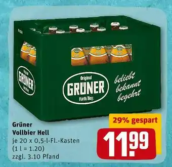 REWE Grüner vollbier hell Angebot