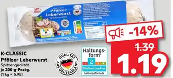 Kaufland K-CLASSIC Pfälzer Leberwurst Angebot