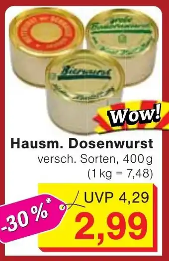 Jawoll Hausm. Dosenwurst Angebot