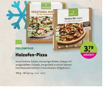 Biomarkt Folowfood Holzofen Pizza 304-367g Angebot