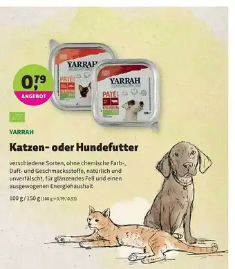 Biomarkt Yarrah Katzen Oder Hundefutter 100/150g Angebot