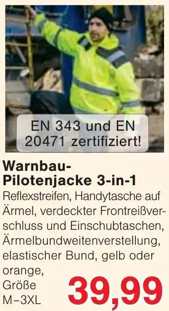 Jawoll Warnbau Pilotenjacke 3-in-1 Angebot